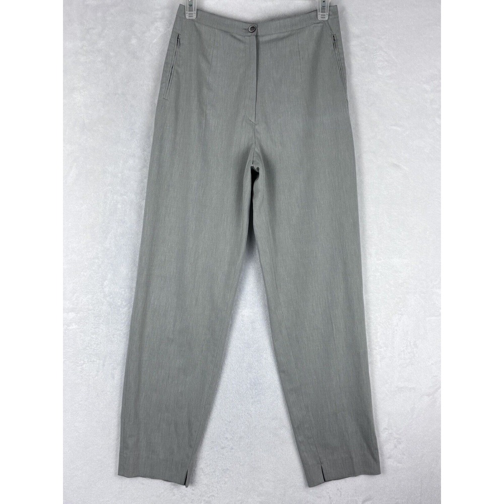 PIAZZA SEMPIONE Women's Gray Trouser Pant Cotton Nylon Lycra Italy 42 (26")